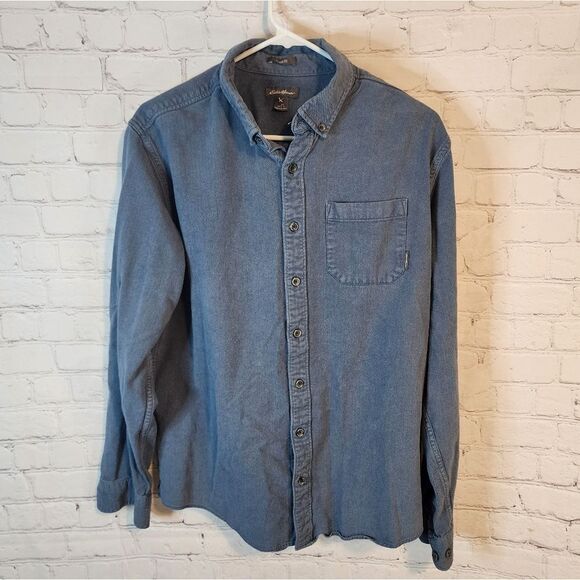 Men's Eddie Bauer "Classic Fit" denim longsleeve button-down shirt, size LT - Picture 1 of 4